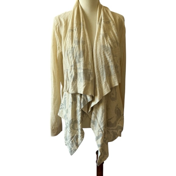 PERUVIAN CONNECTION OPEN FRONT CARDIGAN BABY ALPACA WATERFALL HEM BOHEMIAN M - Picture 1 of 10